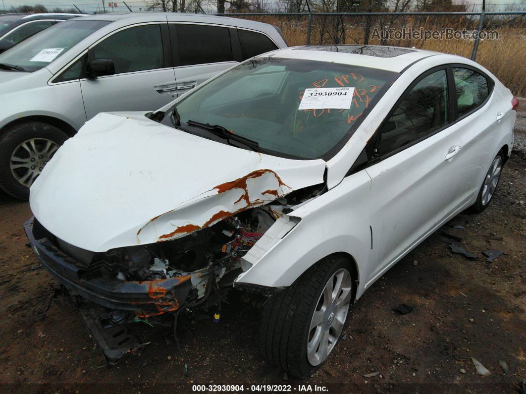 2012 Hyundai Elantra Limited White vin: 5NPDH4AE3CH108003