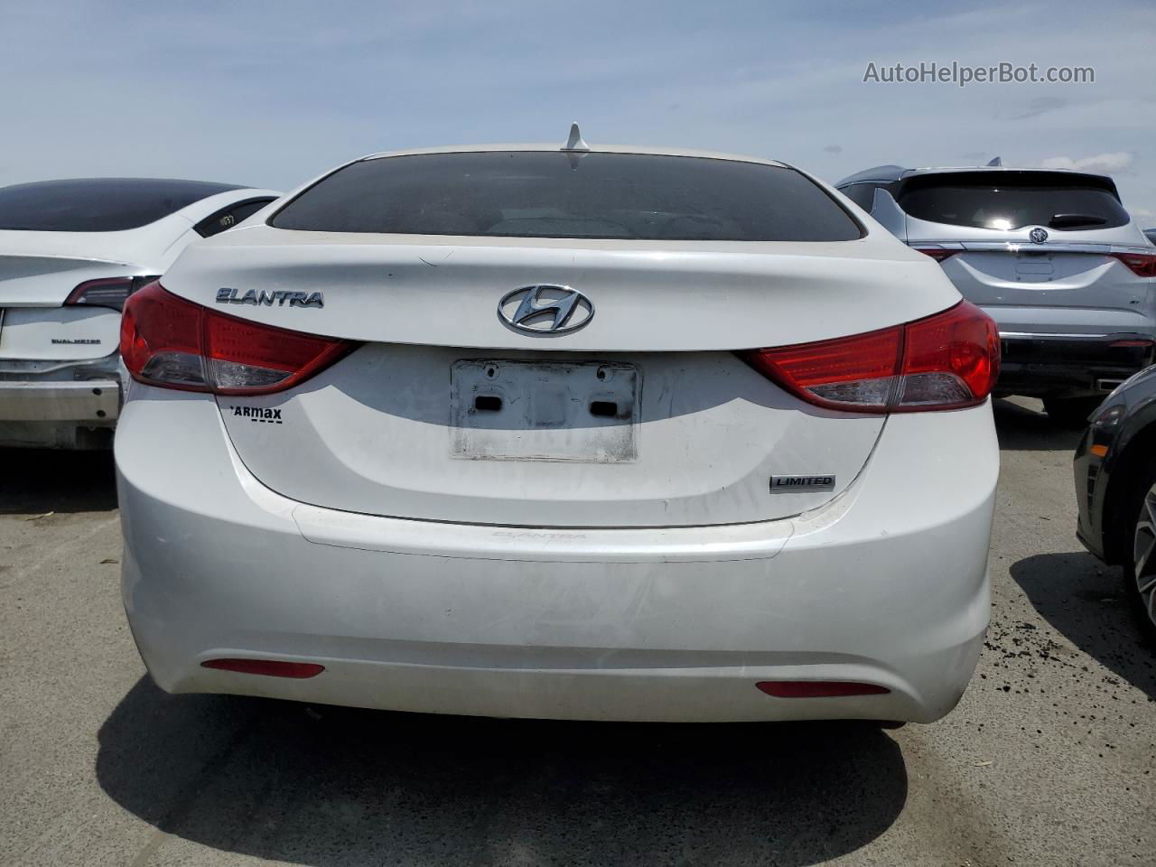 2012 Hyundai Elantra Gls White vin: 5NPDH4AE3CH118790