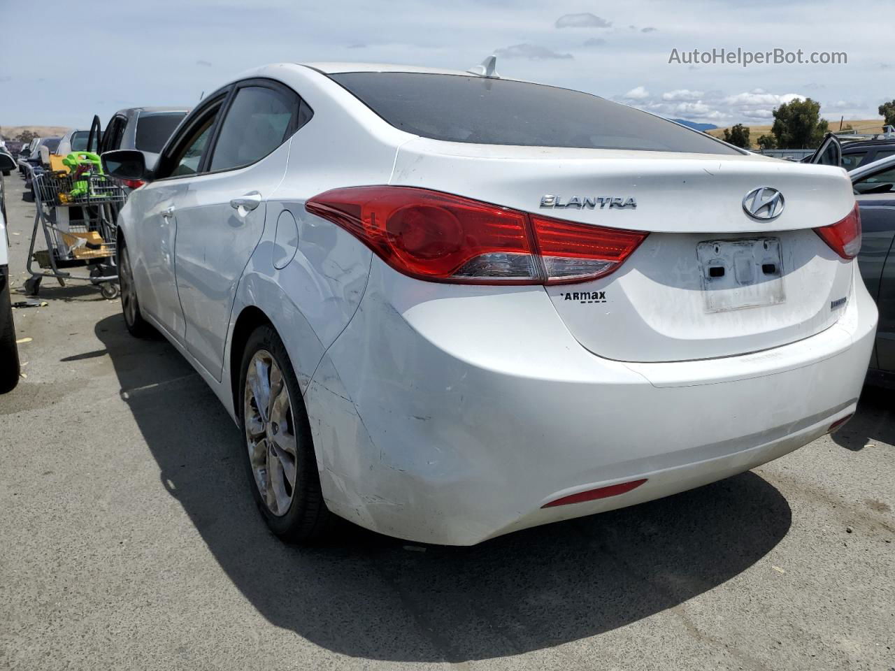 2012 Hyundai Elantra Gls White vin: 5NPDH4AE3CH118790