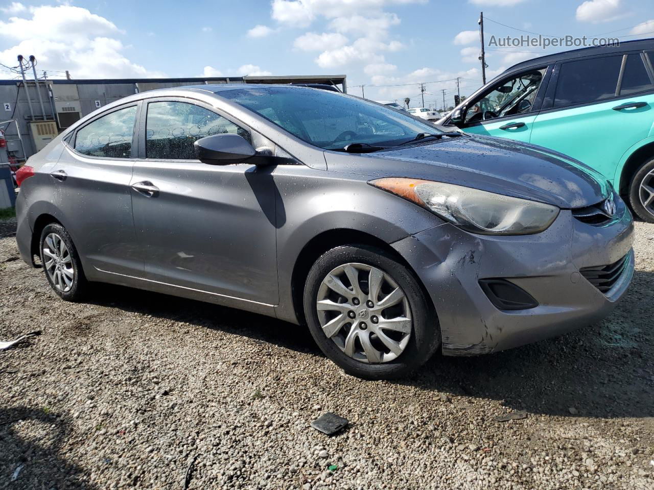 2012 Hyundai Elantra Gls Gray vin: 5NPDH4AE3CH125674