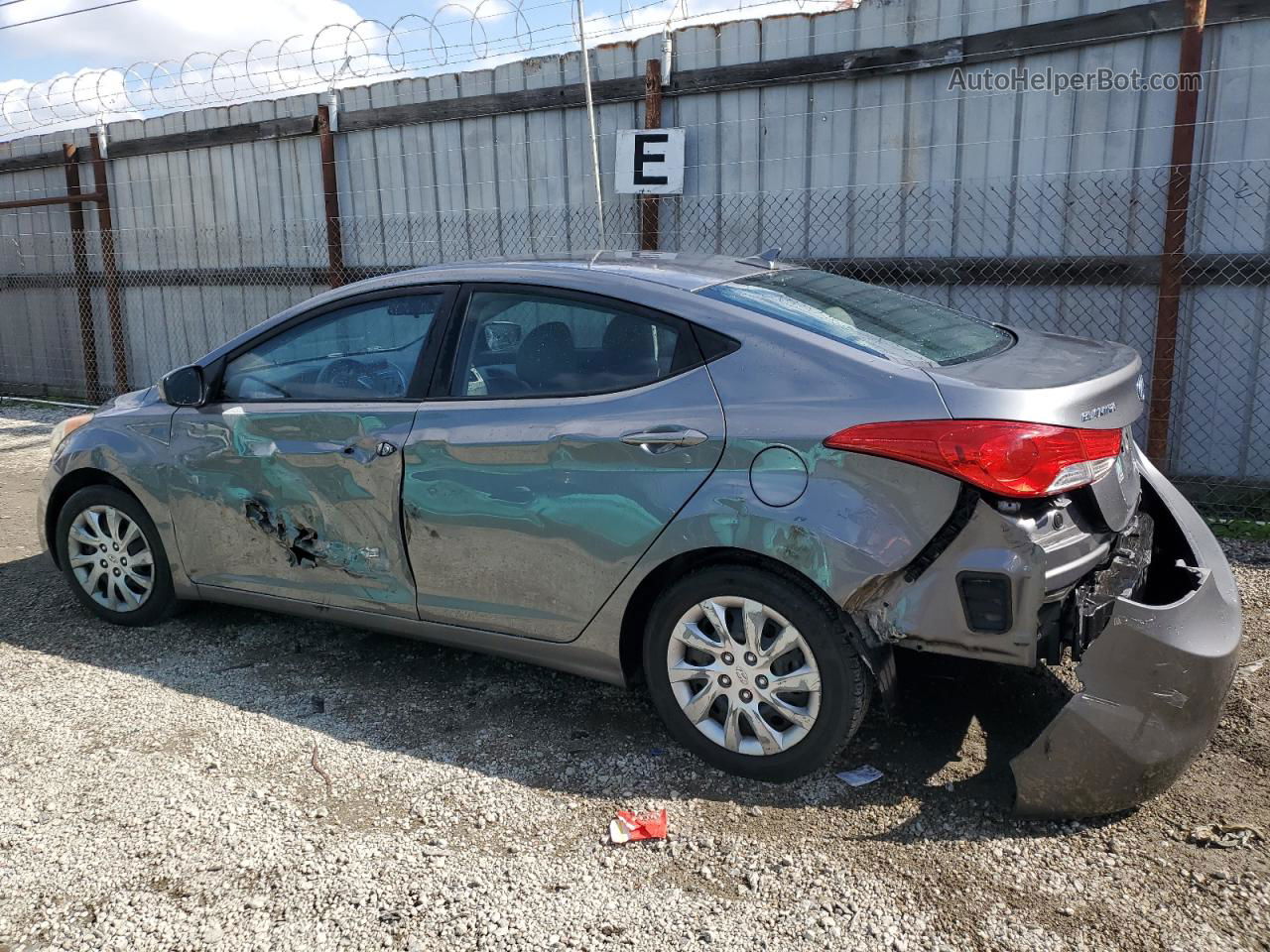 2012 Hyundai Elantra Gls Gray vin: 5NPDH4AE3CH125674