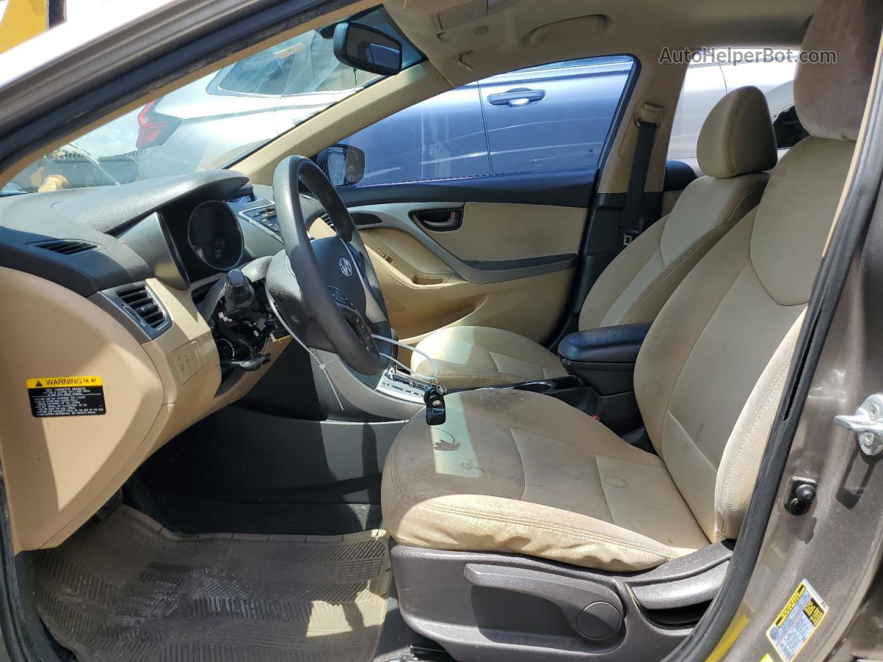 2012 Hyundai Elantra Gls Золотой vin: 5NPDH4AE3CH126579