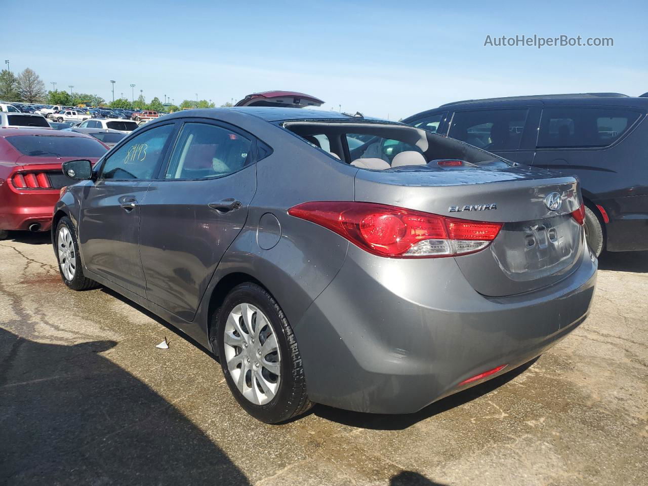 2012 Hyundai Elantra Gls Gray vin: 5NPDH4AE3CH140739