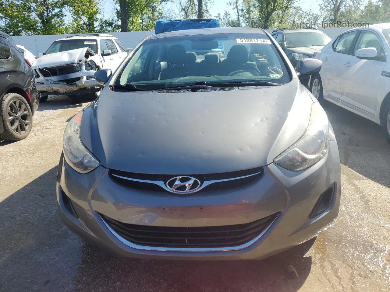 2012 Hyundai Elantra Gls Серый vin: 5NPDH4AE3CH140739