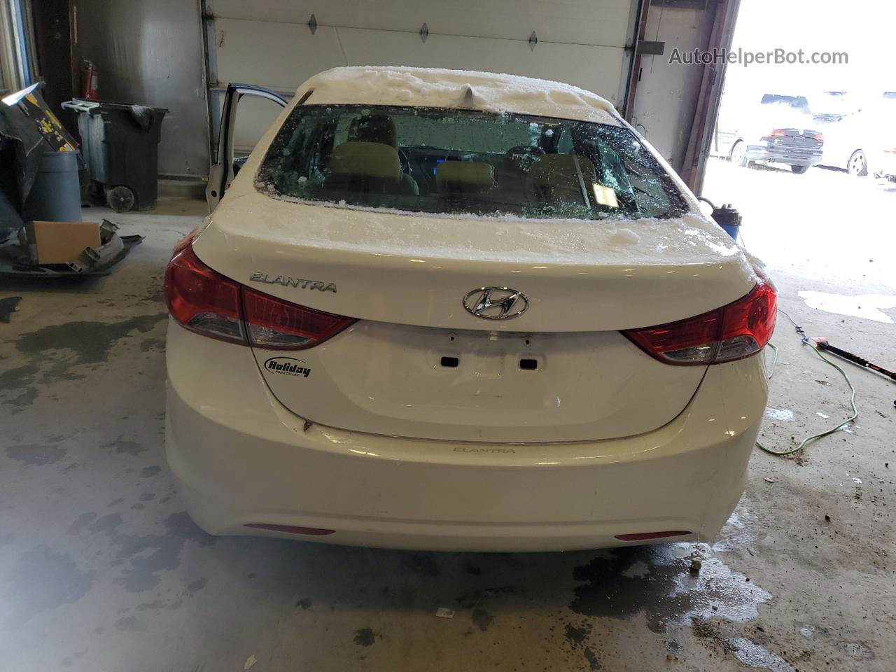 2013 Hyundai Elantra Gls White vin: 5NPDH4AE3DH170549