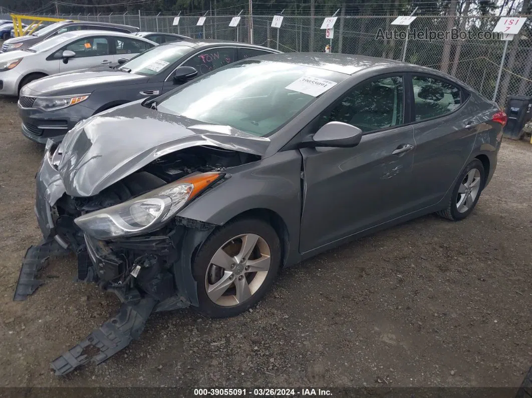 2013 Hyundai Elantra Gls Gray vin: 5NPDH4AE3DH184788