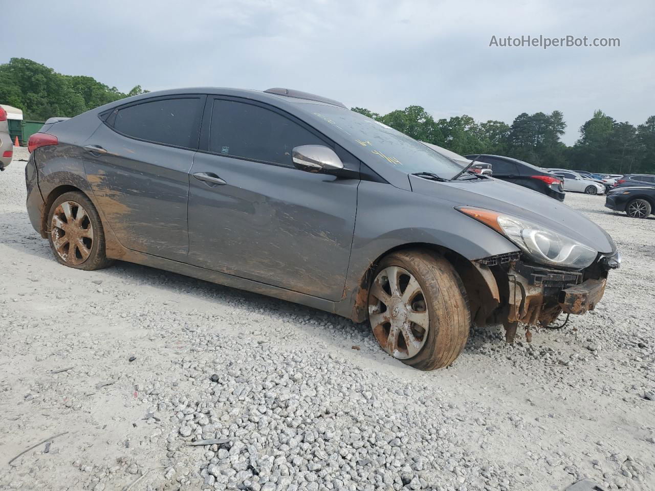 2013 Hyundai Elantra Gls Угольный vin: 5NPDH4AE3DH188811