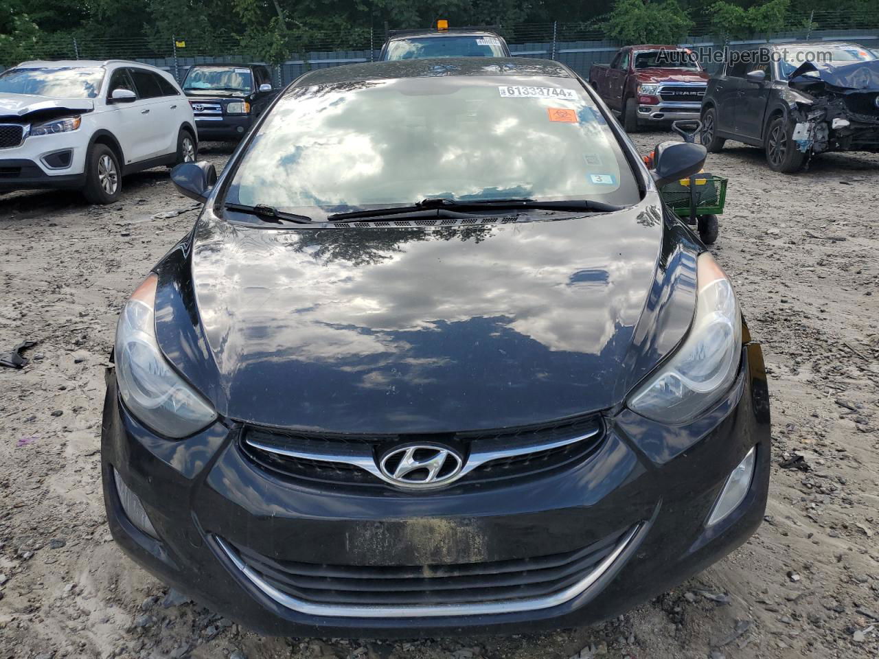 2013 Hyundai Elantra Gls Black vin: 5NPDH4AE3DH191630