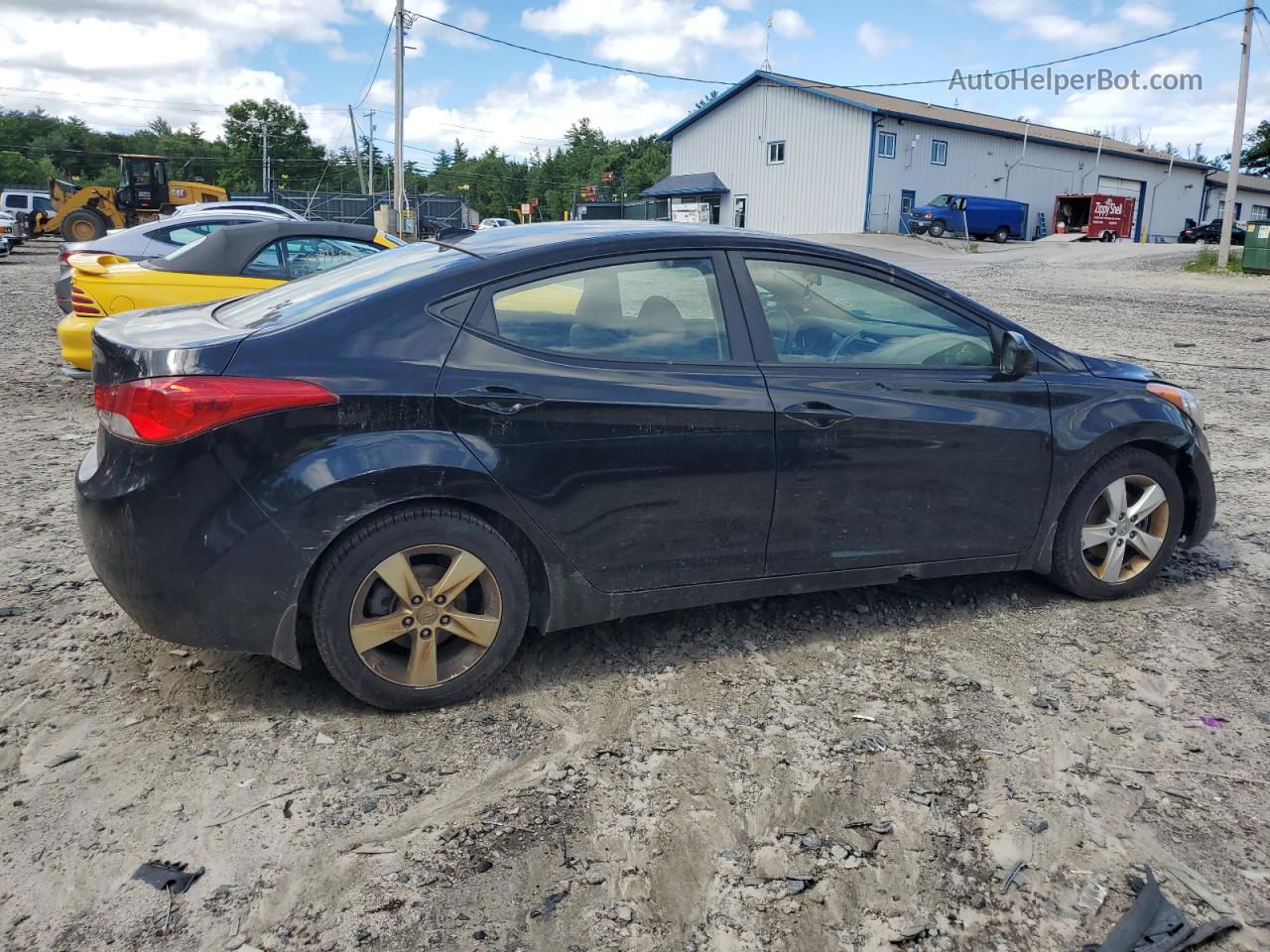 2013 Hyundai Elantra Gls Black vin: 5NPDH4AE3DH191630