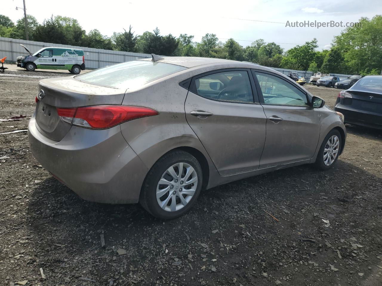 2013 Hyundai Elantra Gls Бежевый vin: 5NPDH4AE3DH201928