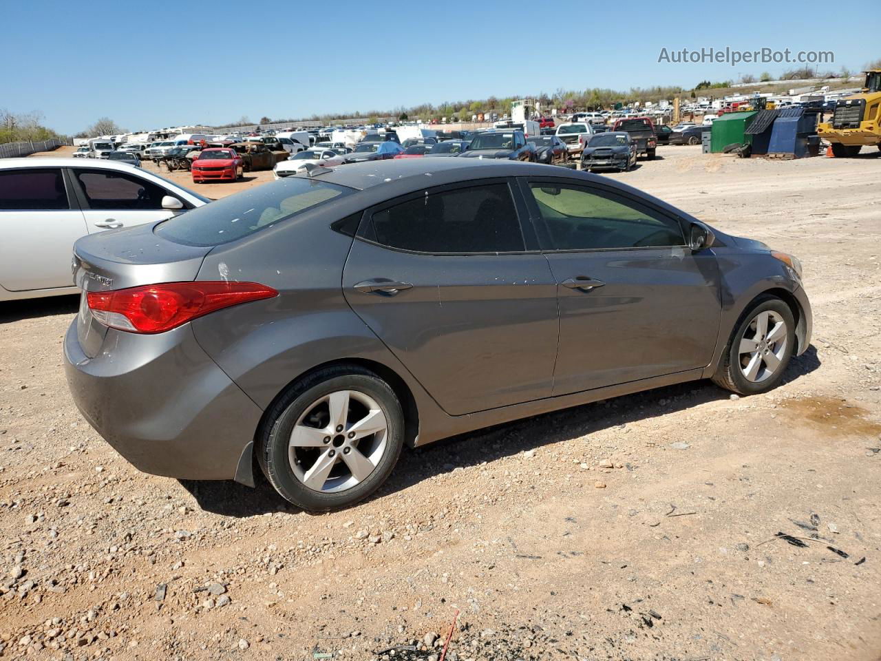 2013 Hyundai Elantra Gls Gray vin: 5NPDH4AE3DH202898