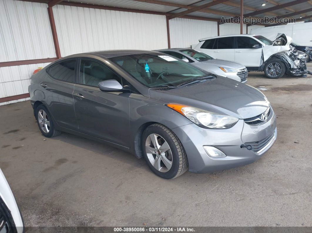 2013 Hyundai Elantra Gls Gray vin: 5NPDH4AE3DH275947