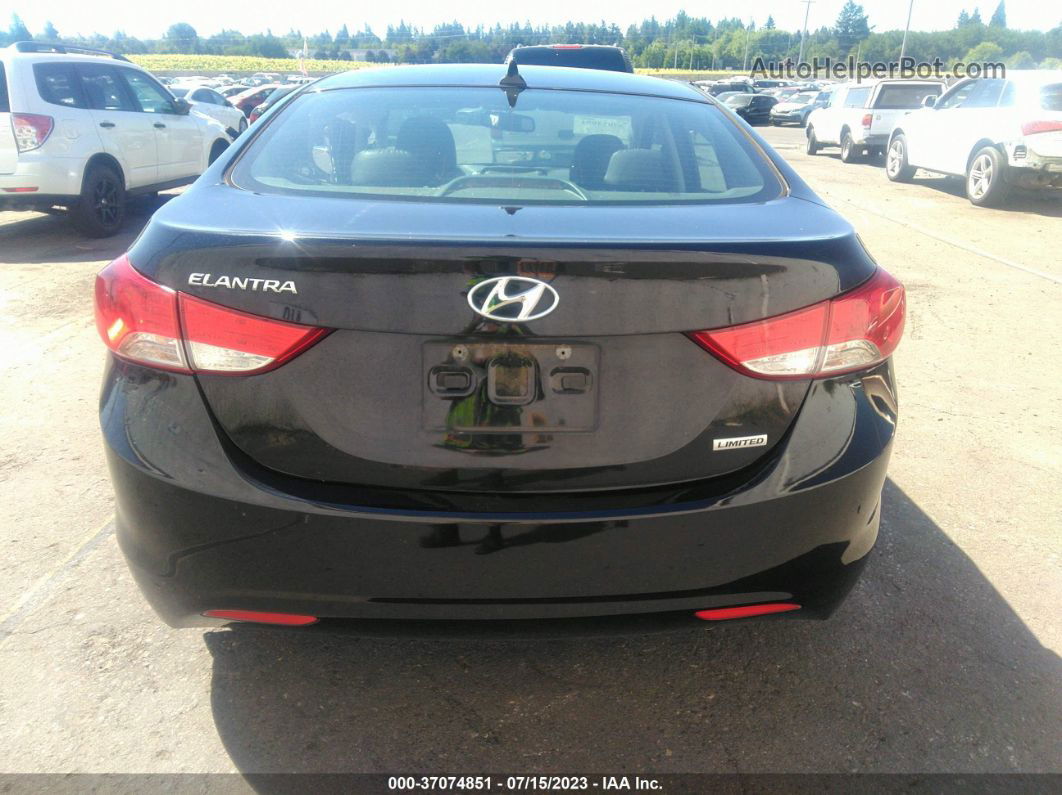 2013 Hyundai Elantra Limited Pzev Черный vin: 5NPDH4AE3DH279531