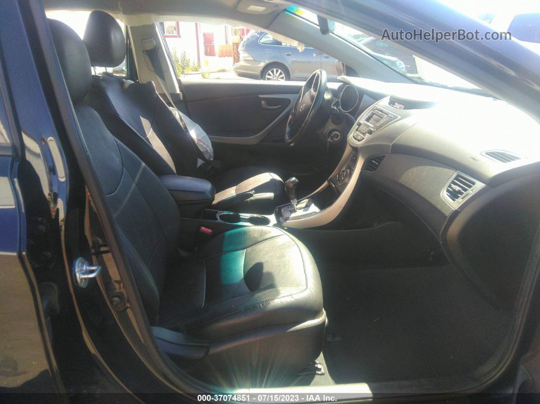 2013 Hyundai Elantra Limited Pzev Черный vin: 5NPDH4AE3DH279531