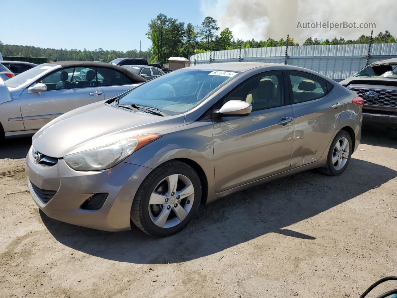 2013 Hyundai Elantra Gls Tan vin: 5NPDH4AE3DH300281