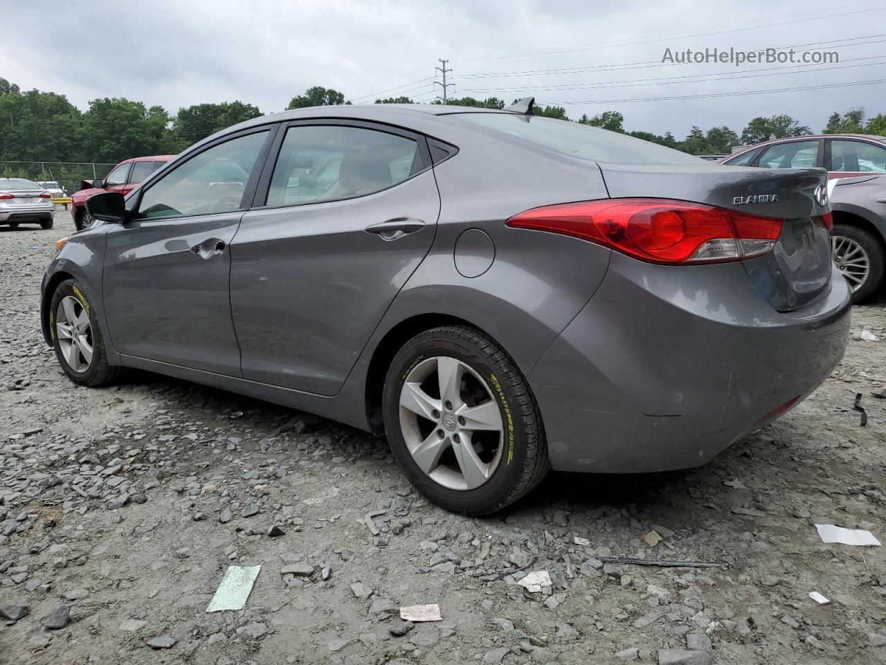 2013 Hyundai Elantra Gls Gray vin: 5NPDH4AE3DH336570