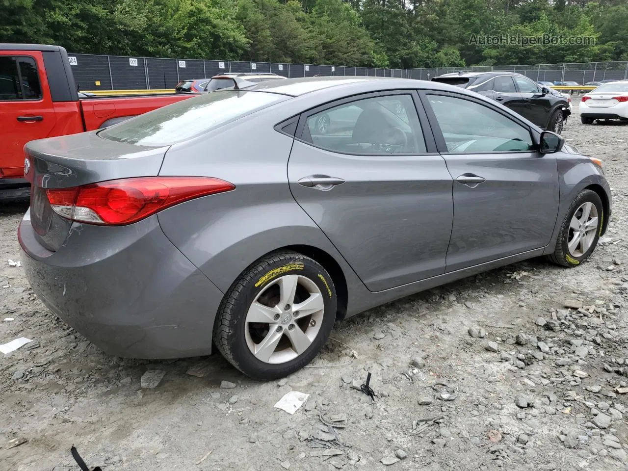 2013 Hyundai Elantra Gls Gray vin: 5NPDH4AE3DH336570