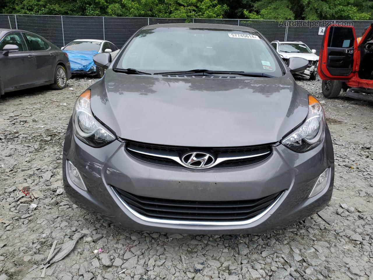 2013 Hyundai Elantra Gls Gray vin: 5NPDH4AE3DH336570