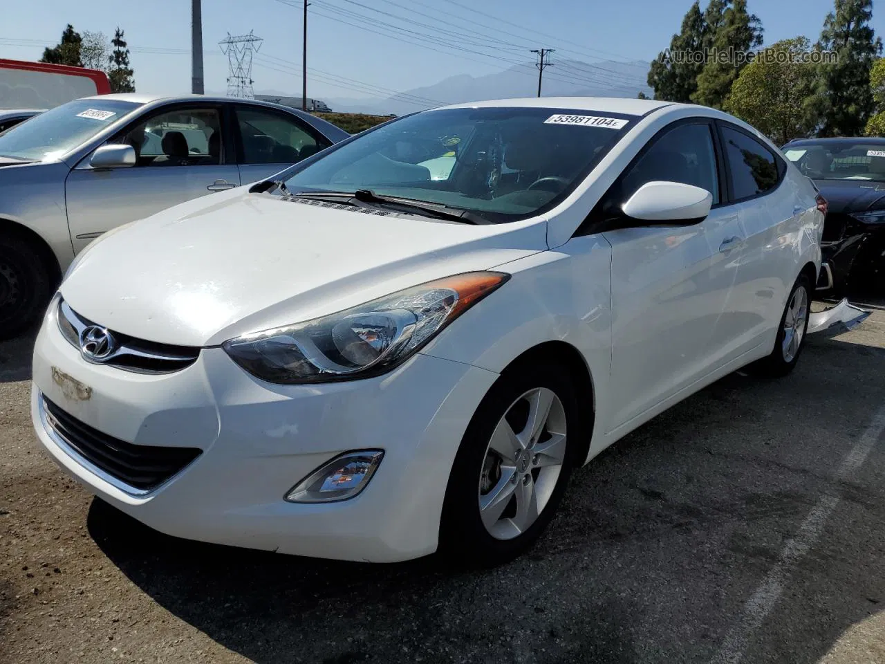 2013 Hyundai Elantra Gls Белый vin: 5NPDH4AE3DH342725