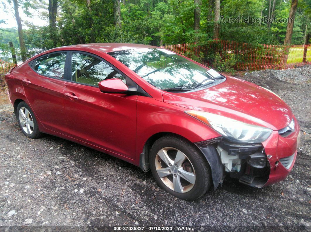 2013 Hyundai Elantra Gls Pzev Red vin: 5NPDH4AE3DH351361