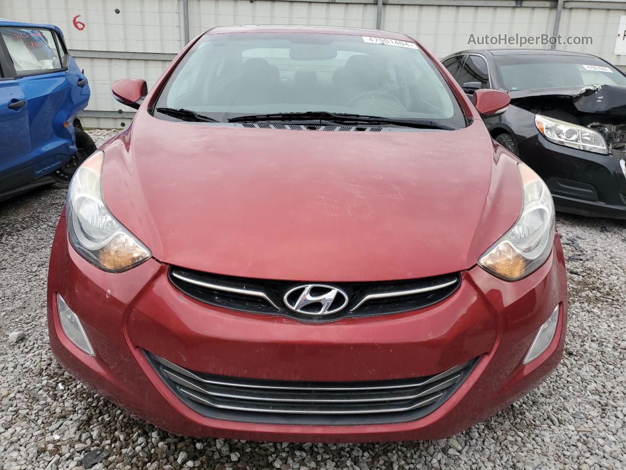 2013 Hyundai Elantra Gls Red vin: 5NPDH4AE3DH360156