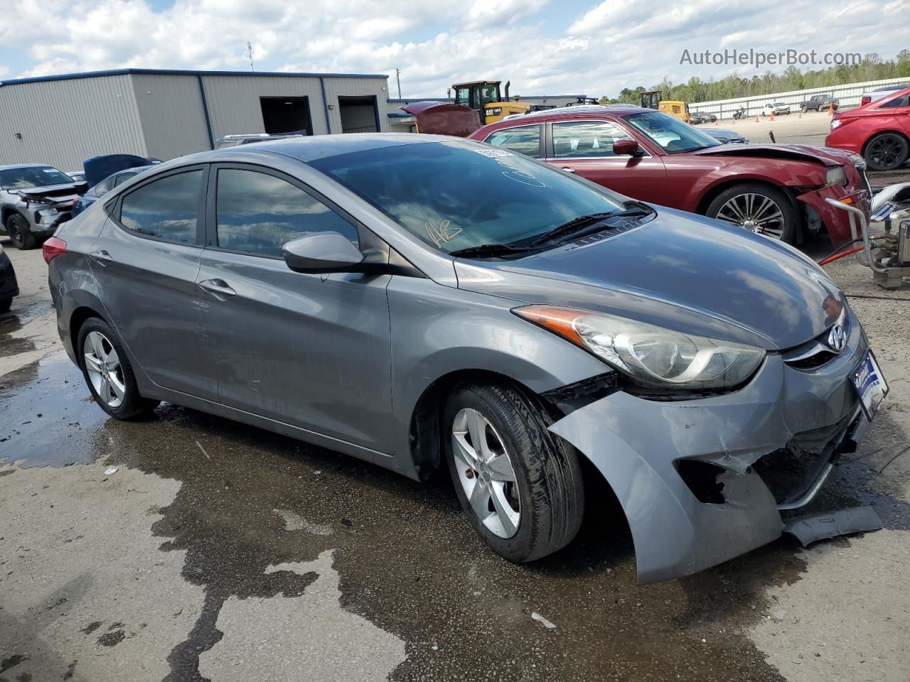 2013 Hyundai Elantra Gls Silver vin: 5NPDH4AE3DH380732