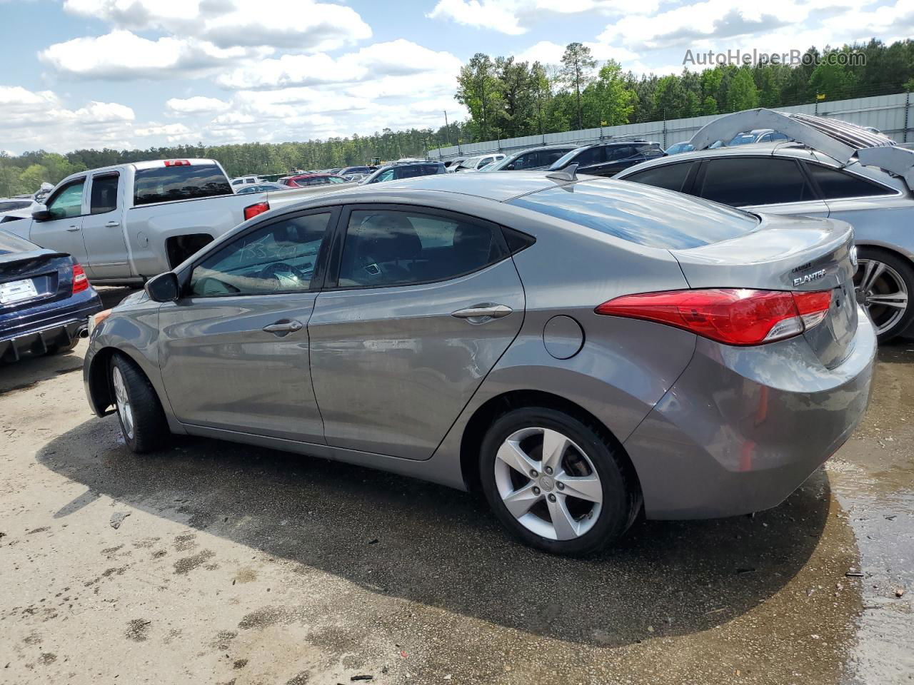 2013 Hyundai Elantra Gls Silver vin: 5NPDH4AE3DH380732