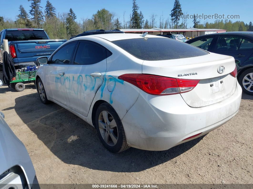 2013 Hyundai Elantra Gls White vin: 5NPDH4AE3DH385154