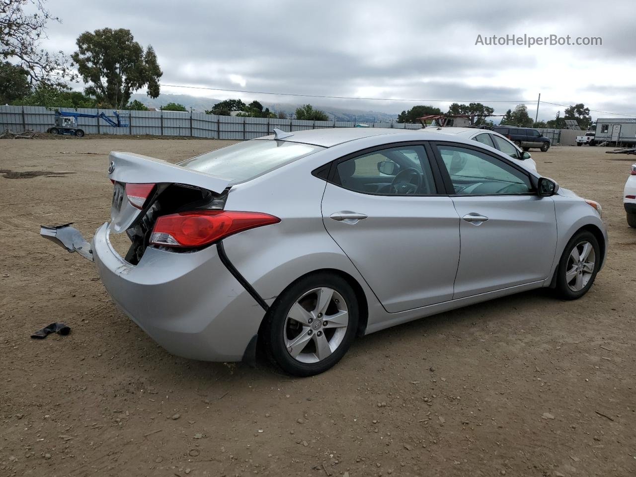 2013 Hyundai Elantra Gls Silver vin: 5NPDH4AE3DH393836