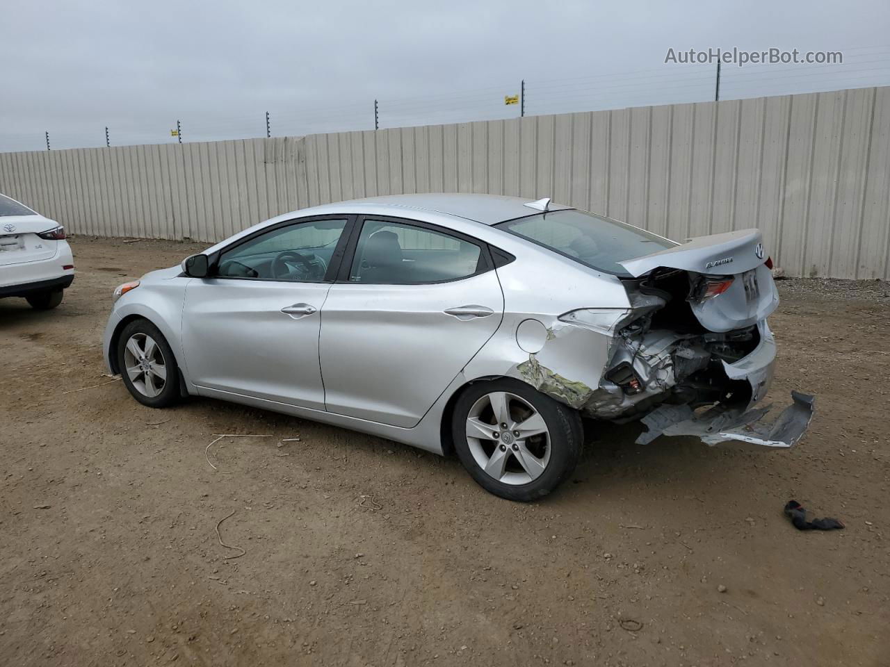 2013 Hyundai Elantra Gls Silver vin: 5NPDH4AE3DH393836