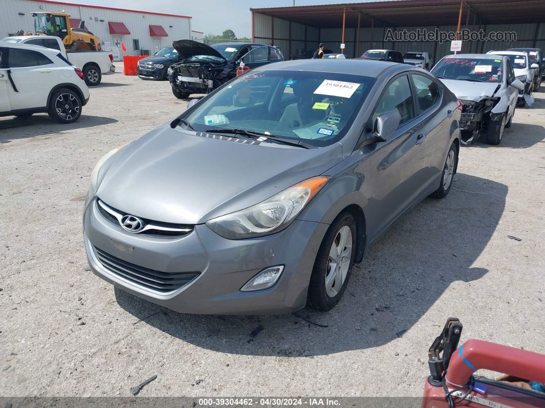 2013 Hyundai Elantra Gls Gray vin: 5NPDH4AE3DH424003