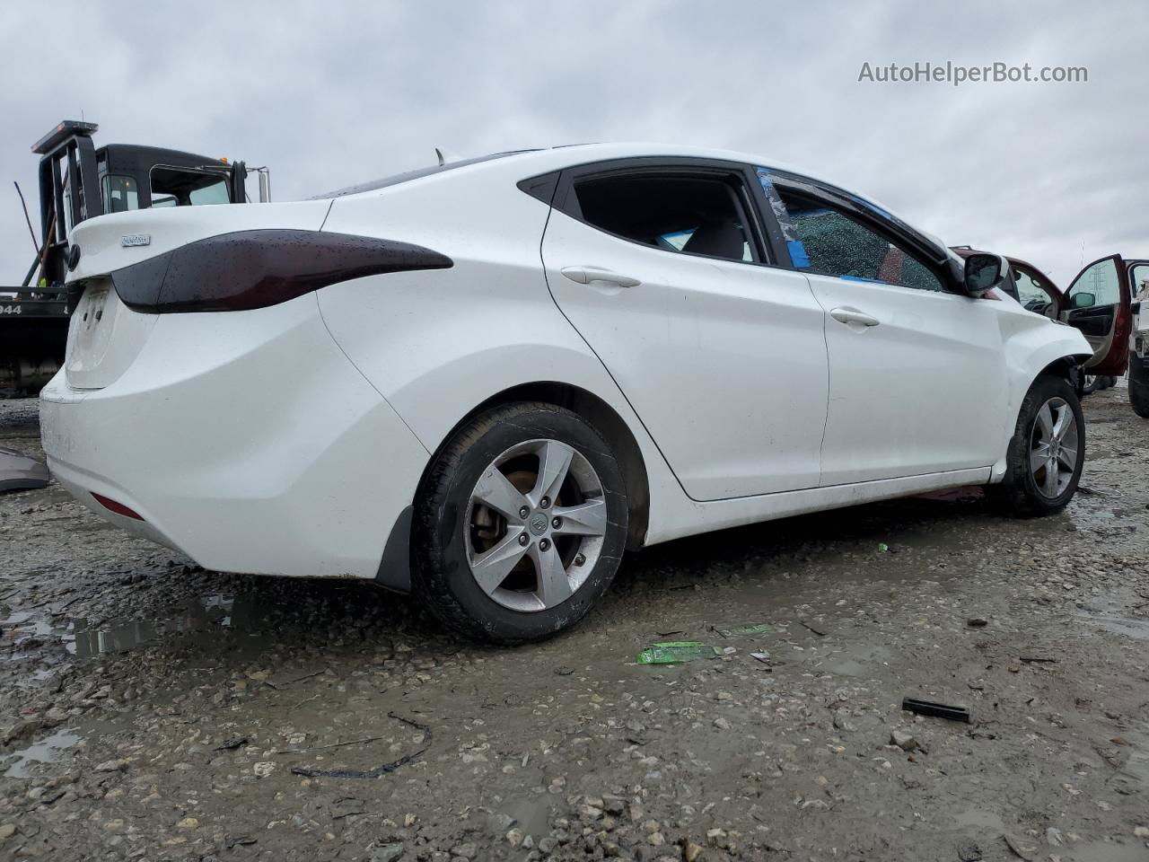 2013 Hyundai Elantra Gls White vin: 5NPDH4AE3DH431727