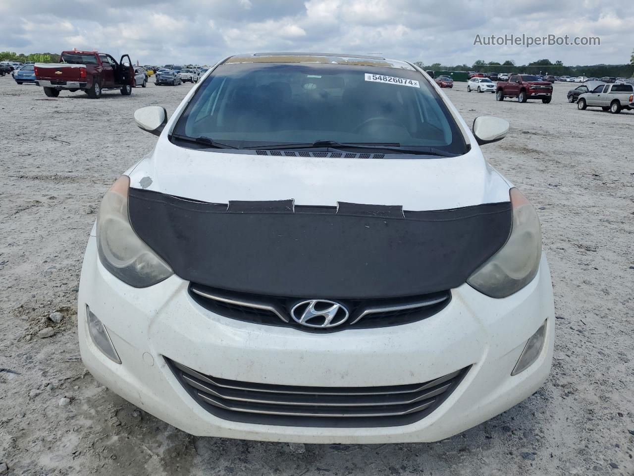 2013 Hyundai Elantra Gls White vin: 5NPDH4AE3DH438032