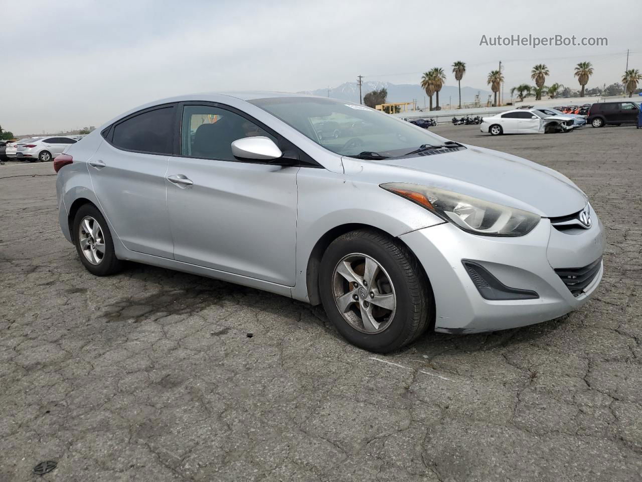 2014 Hyundai Elantra Se Silver vin: 5NPDH4AE3EH455639