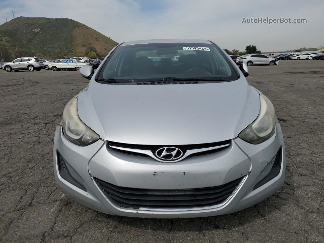 2014 Hyundai Elantra Se Silver vin: 5NPDH4AE3EH455639