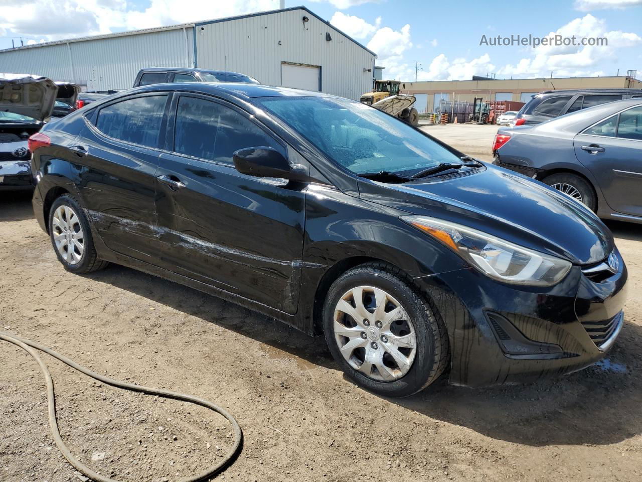 2014 Hyundai Elantra Se Black vin: 5NPDH4AE3EH467144