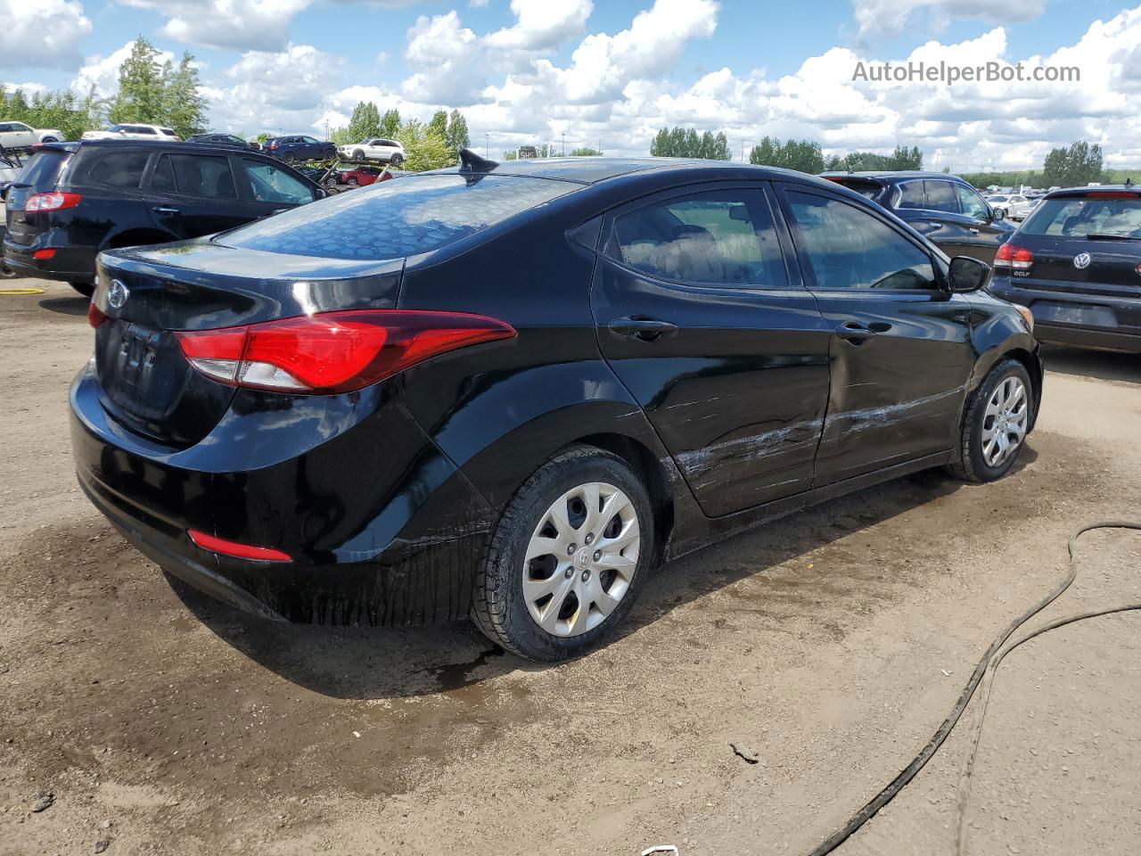 2014 Hyundai Elantra Se Black vin: 5NPDH4AE3EH467144