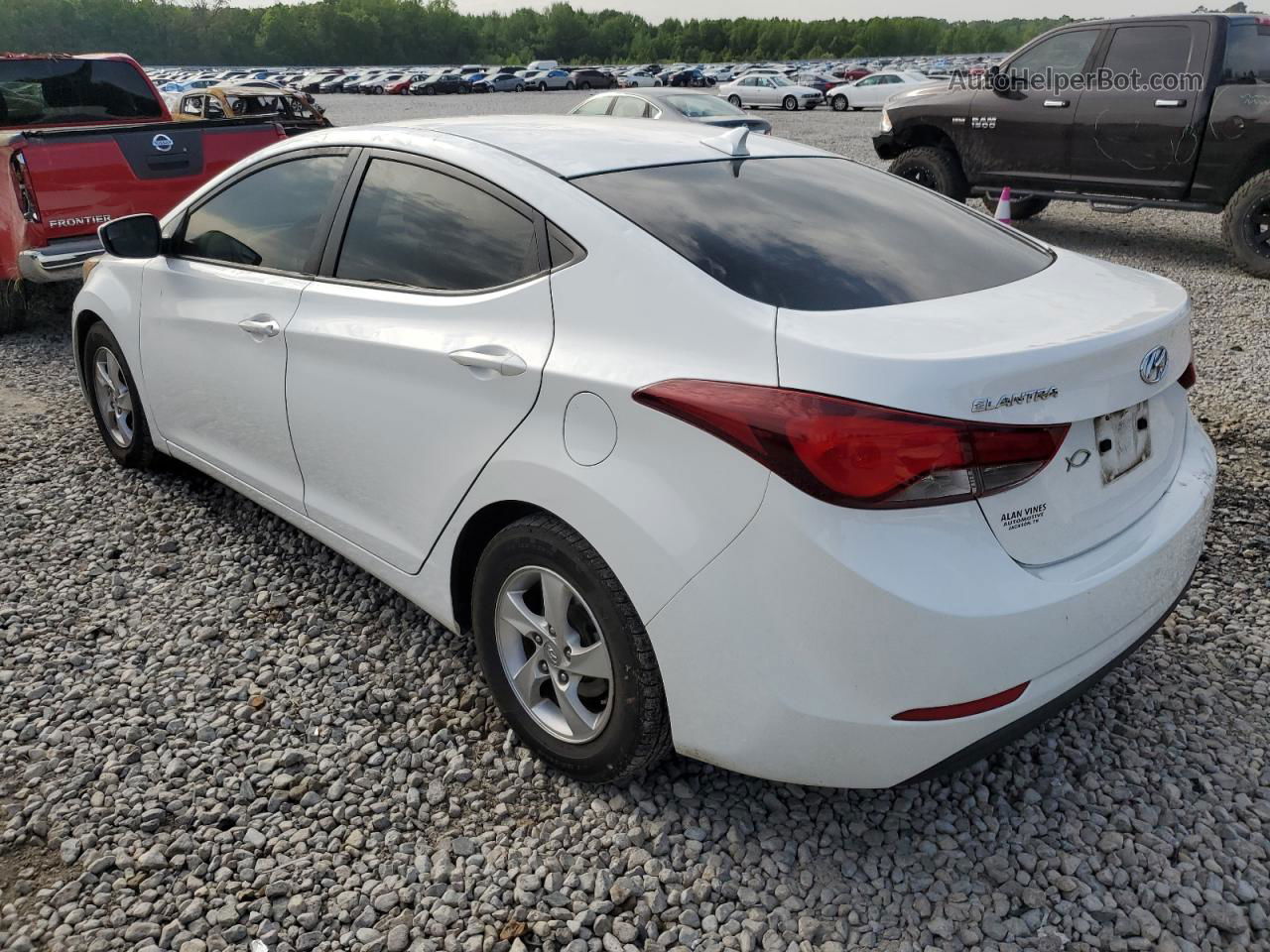 2014 Hyundai Elantra Se White vin: 5NPDH4AE3EH474157