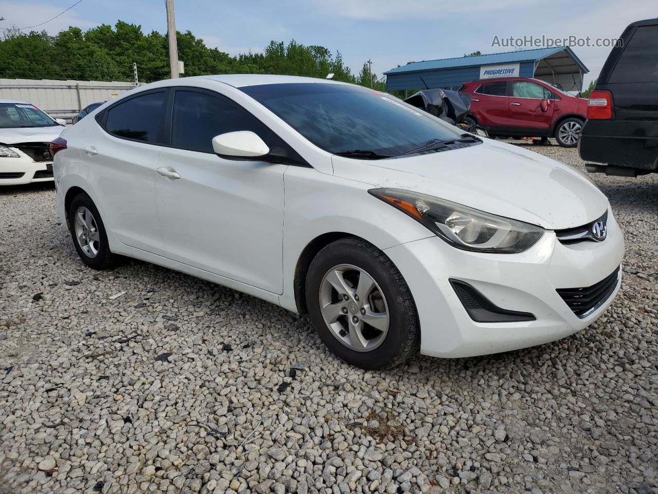 2014 Hyundai Elantra Se White vin: 5NPDH4AE3EH474157