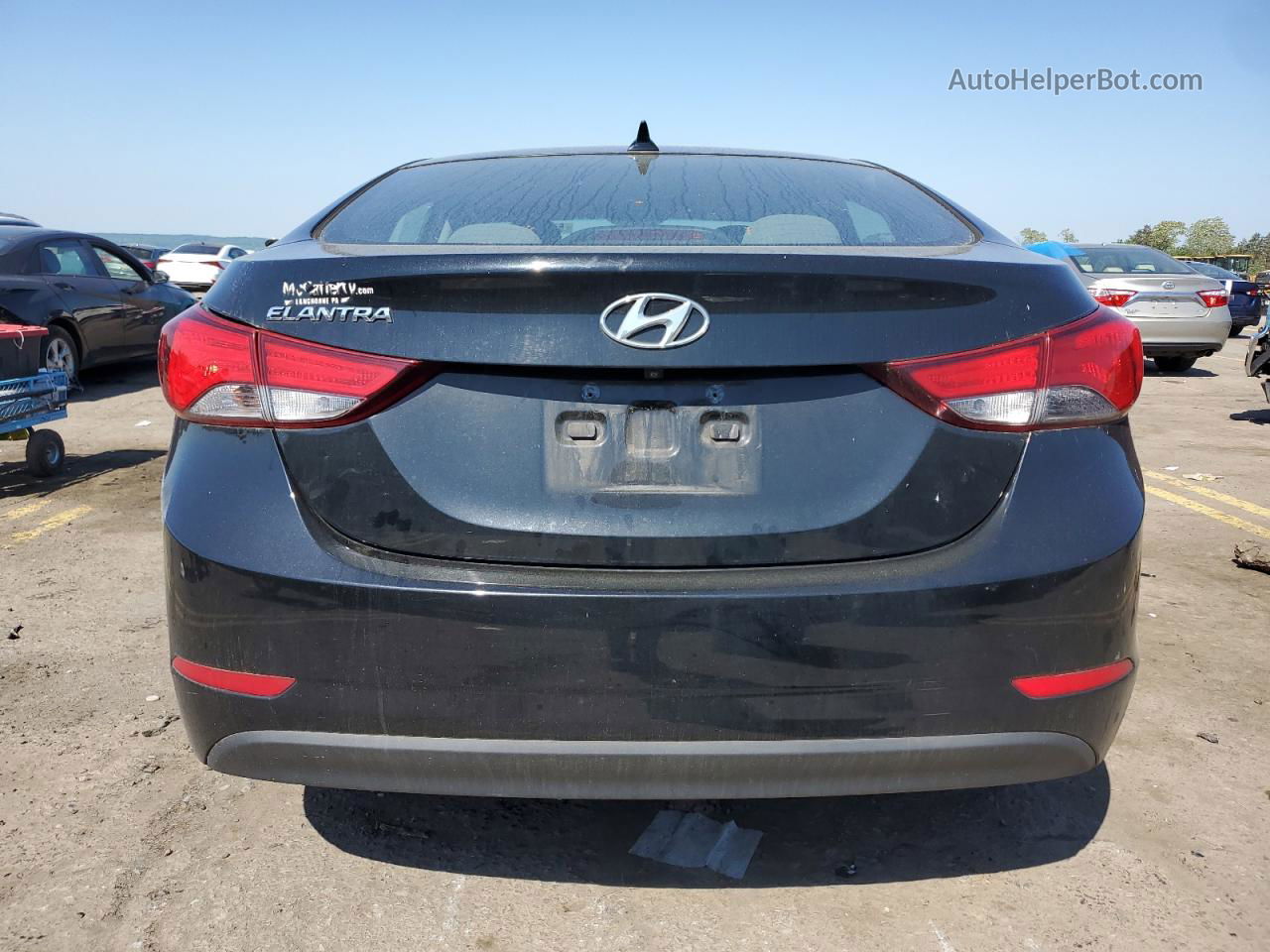 2014 Hyundai Elantra Se Black vin: 5NPDH4AE3EH477737