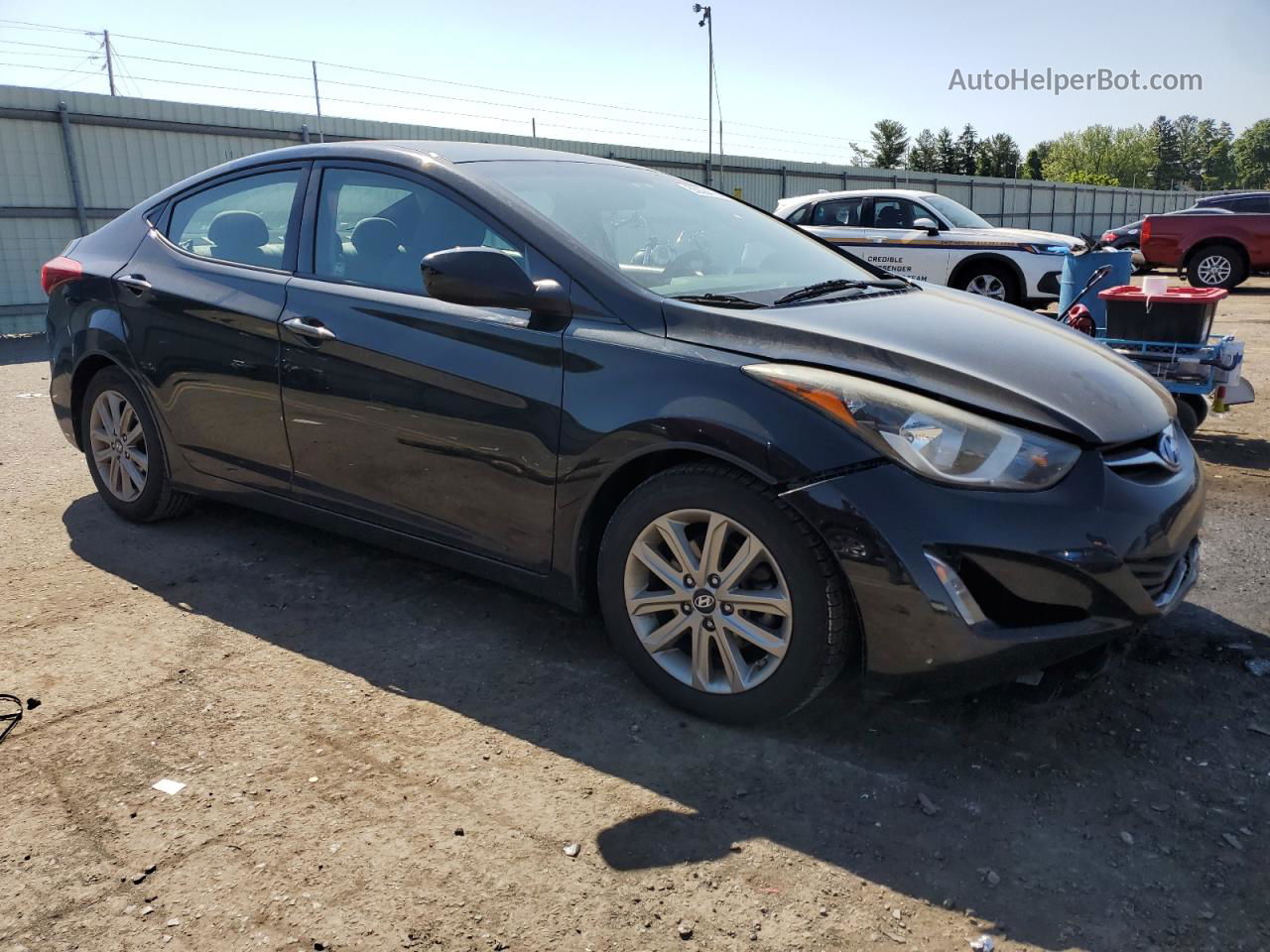 2014 Hyundai Elantra Se Черный vin: 5NPDH4AE3EH477737