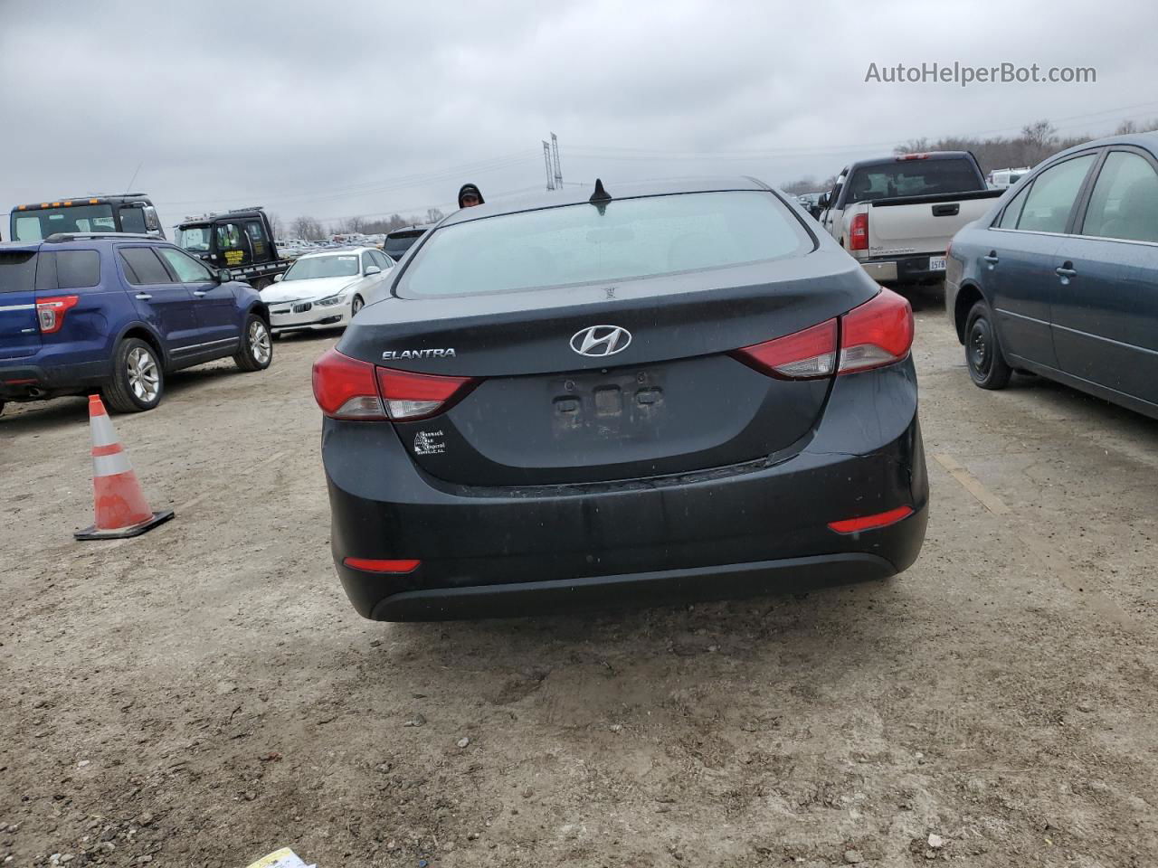 2014 Hyundai Elantra Se Black vin: 5NPDH4AE3EH482405