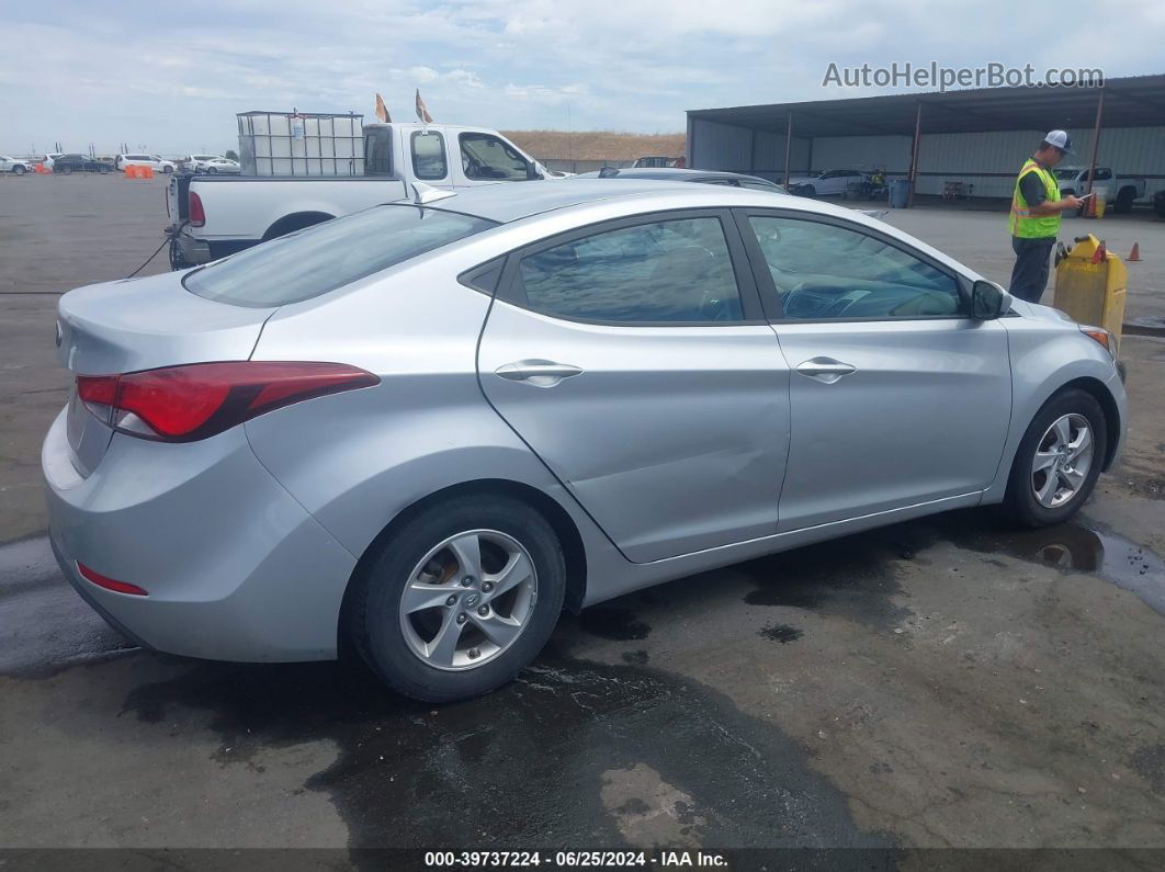 2014 Hyundai Elantra Se Silver vin: 5NPDH4AE3EH489080