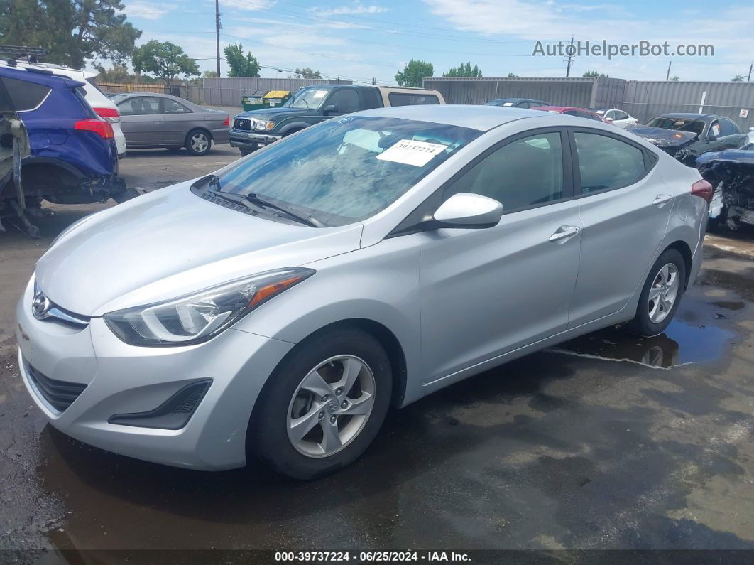 2014 Hyundai Elantra Se Silver vin: 5NPDH4AE3EH489080