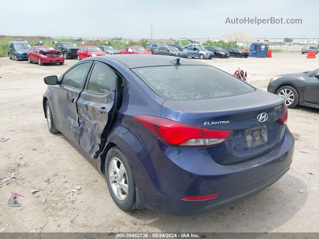 2014 Hyundai Elantra Se Blue vin: 5NPDH4AE3EH490424