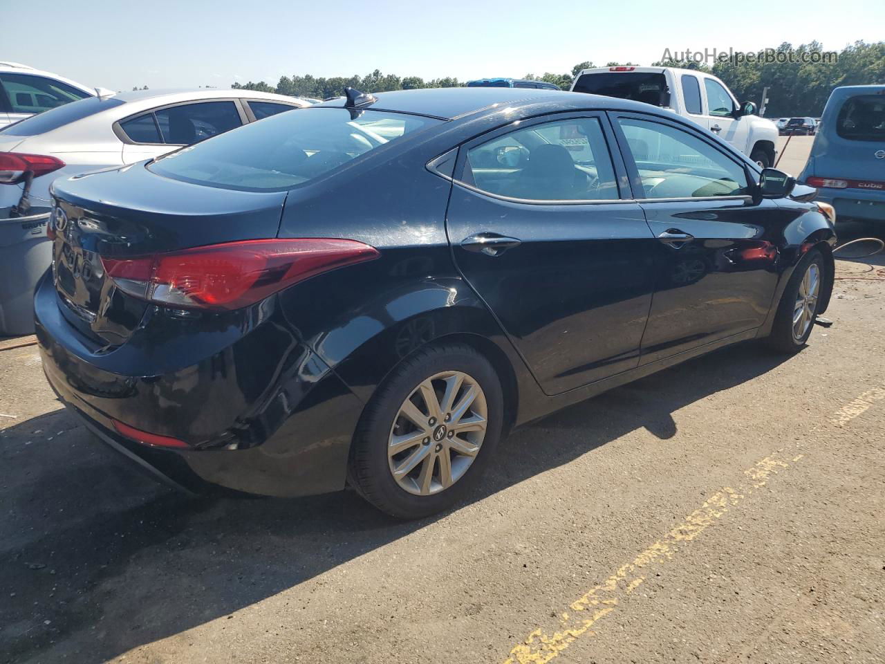 2014 Hyundai Elantra Se Black vin: 5NPDH4AE3EH490925