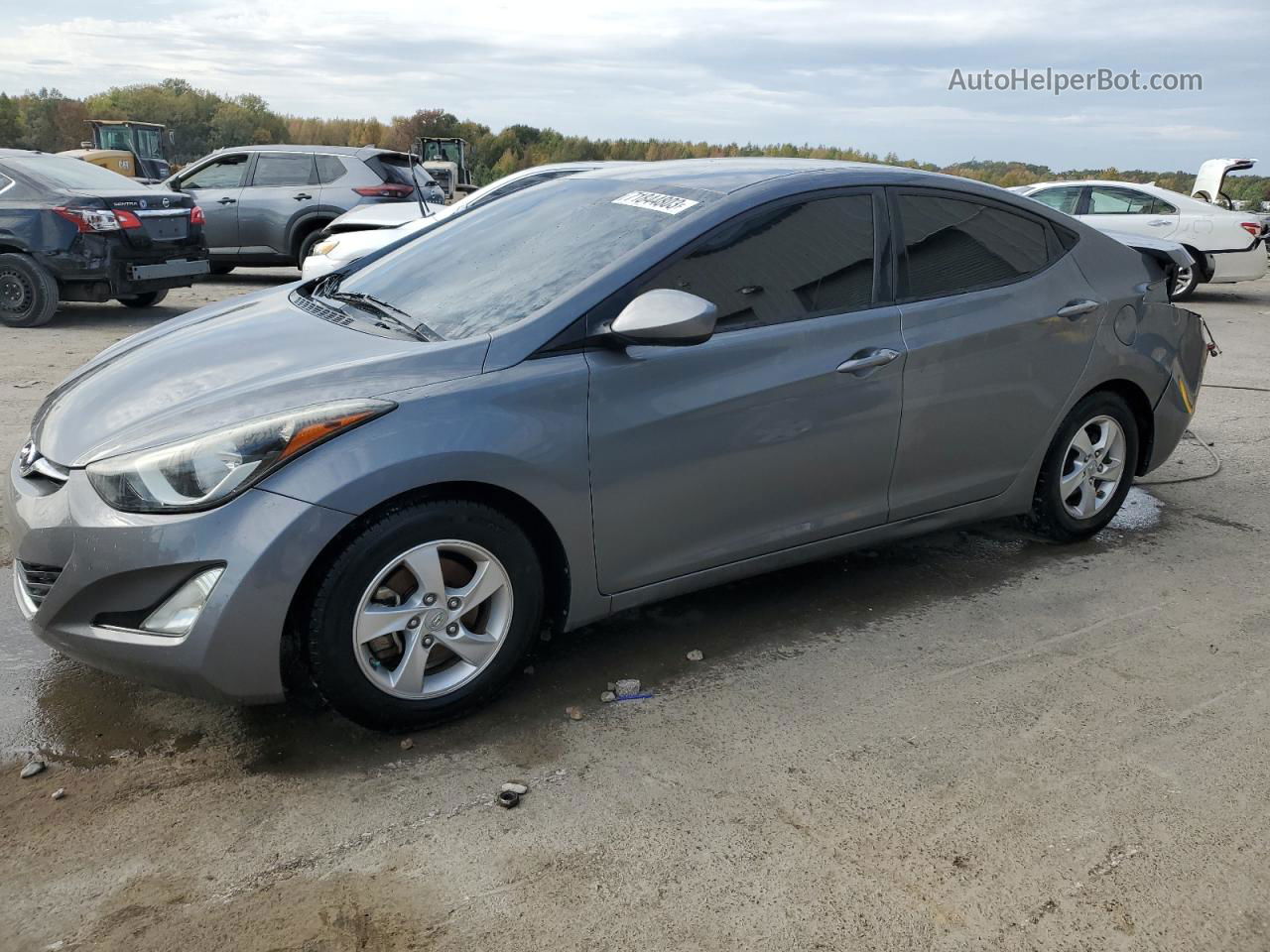 2014 Hyundai Elantra Se Silver vin: 5NPDH4AE3EH491198