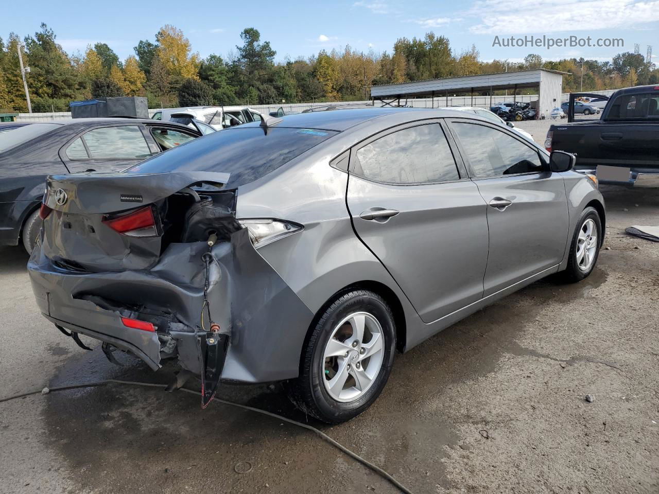 2014 Hyundai Elantra Se Silver vin: 5NPDH4AE3EH491198