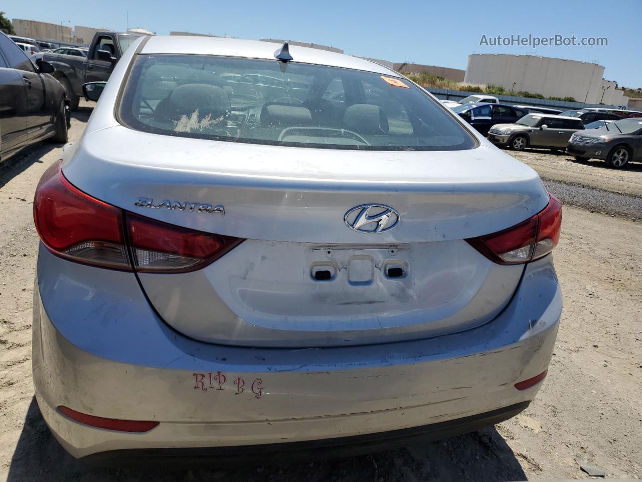 2014 Hyundai Elantra Se Серебряный vin: 5NPDH4AE3EH501633