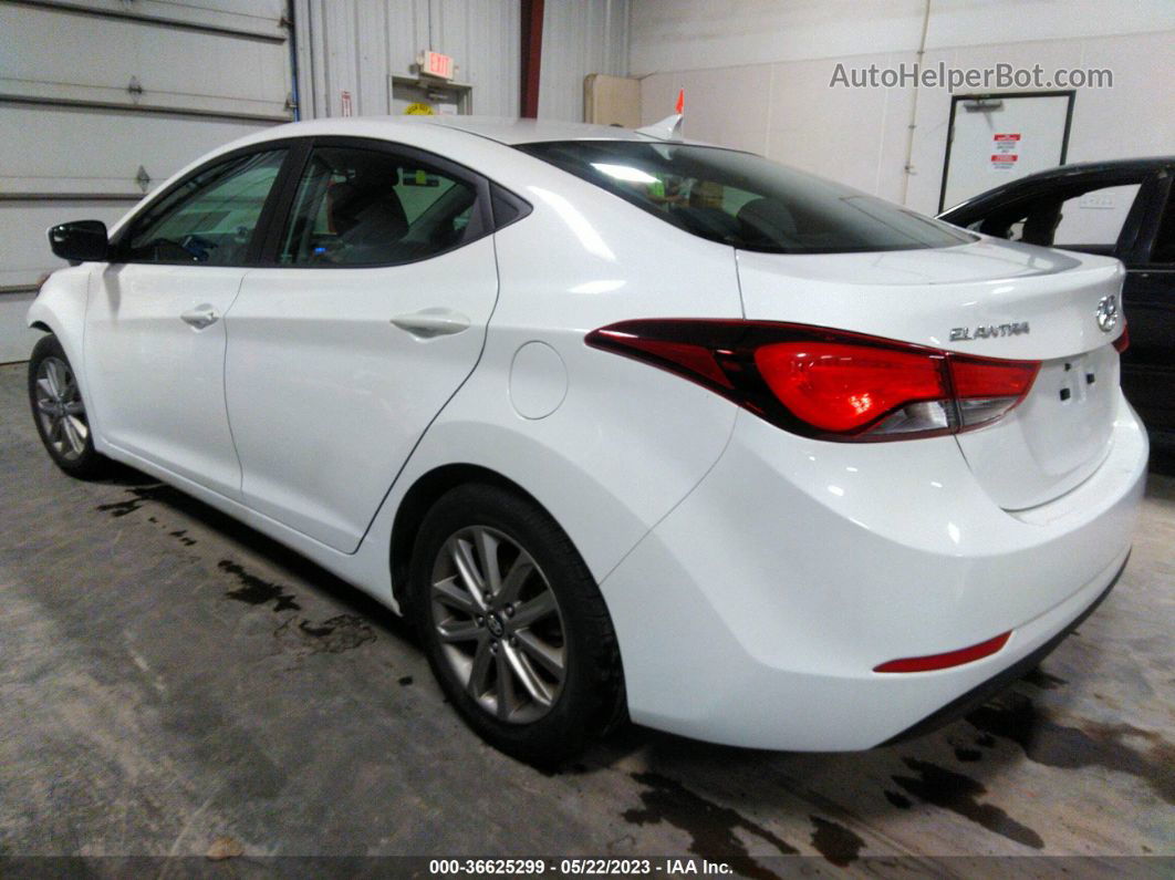 2014 Hyundai Elantra Se White vin: 5NPDH4AE3EH502684